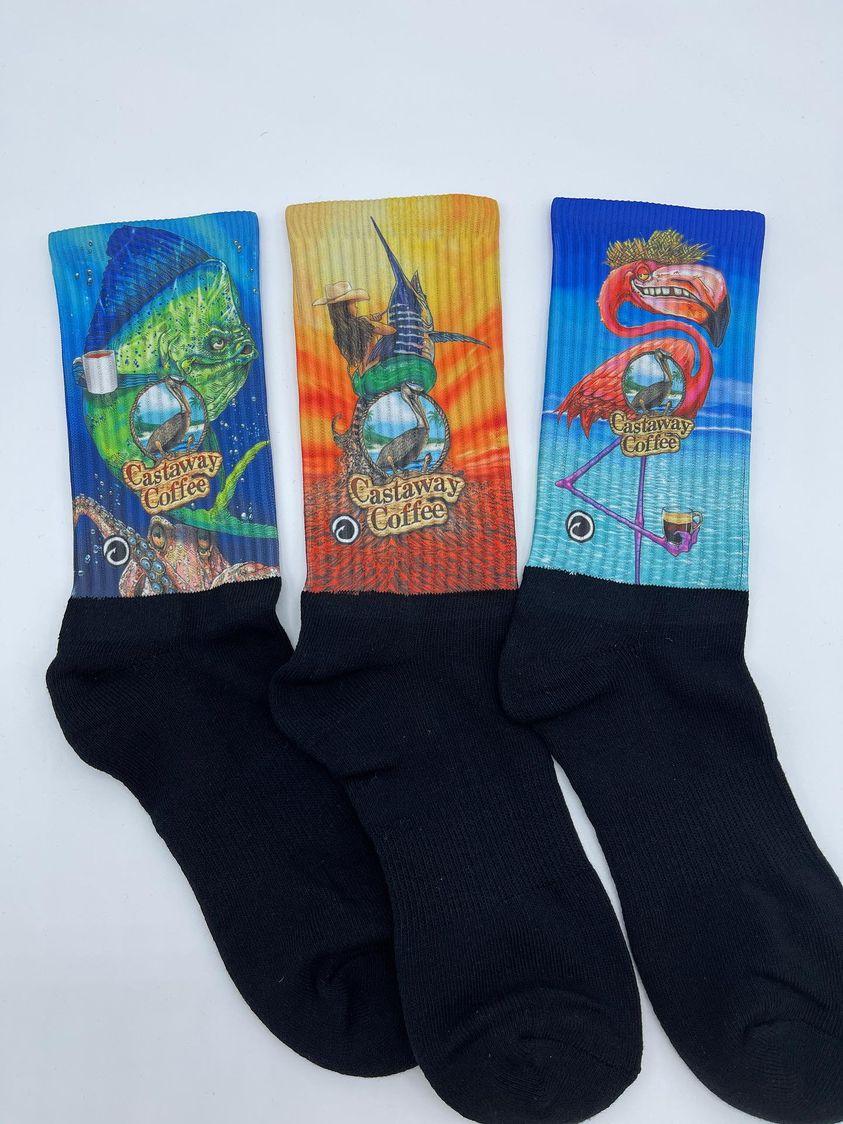 Castaway Coffee Fish Socks