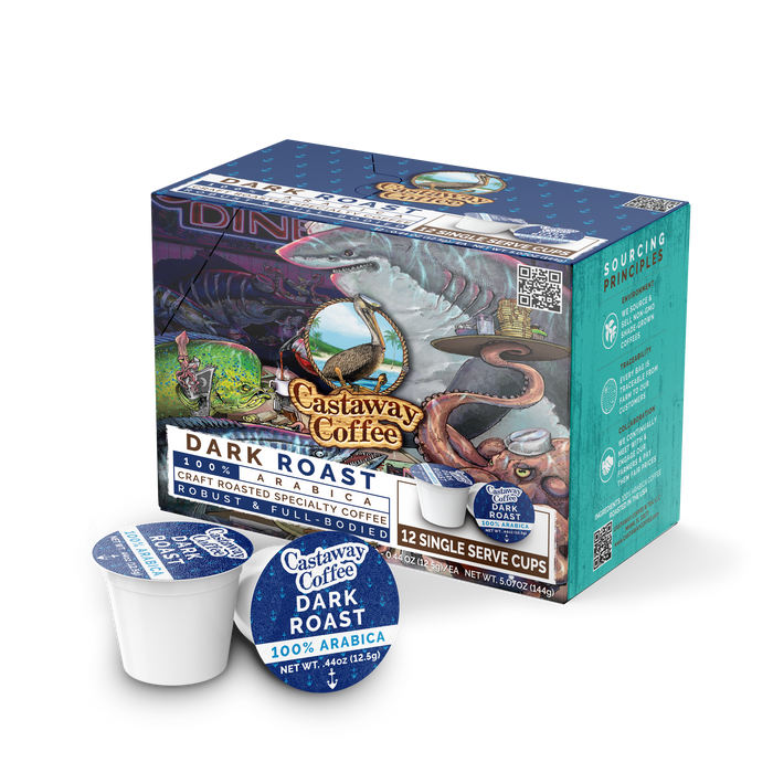 Castaway Coffee Dark Roast K-Cup Pod 12 Count