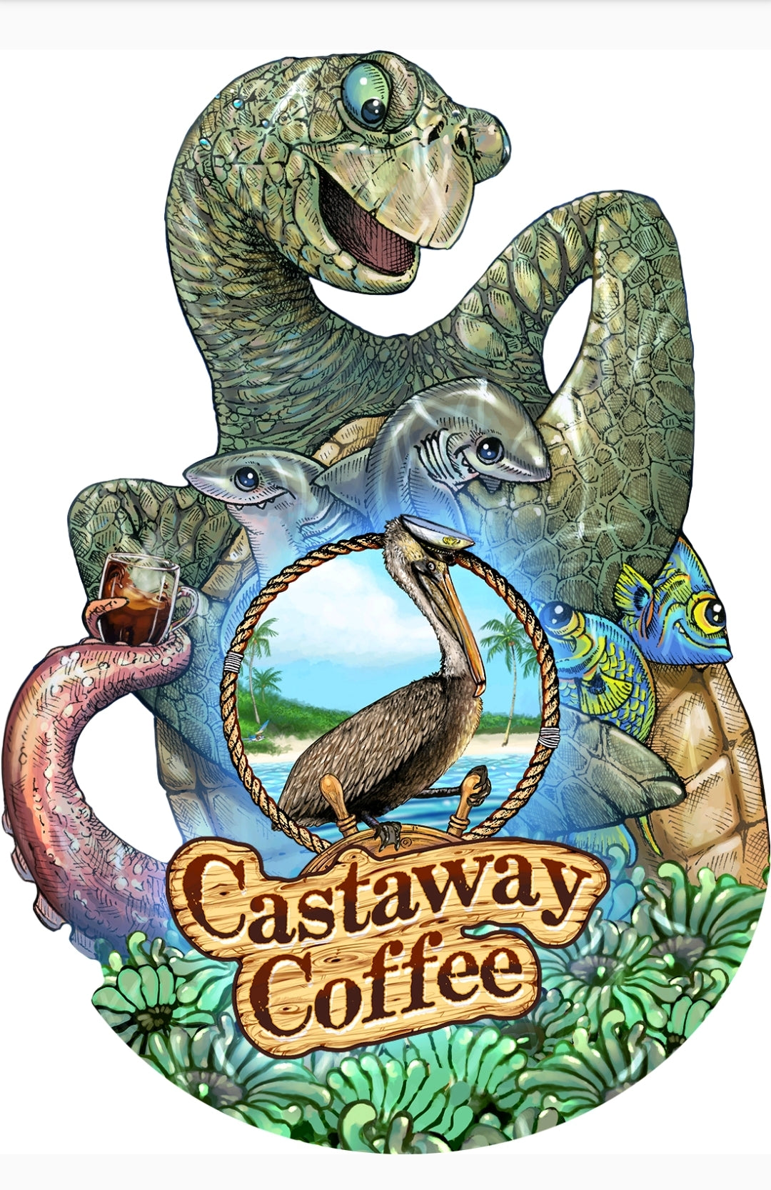 Turtle Die Cut Sticker