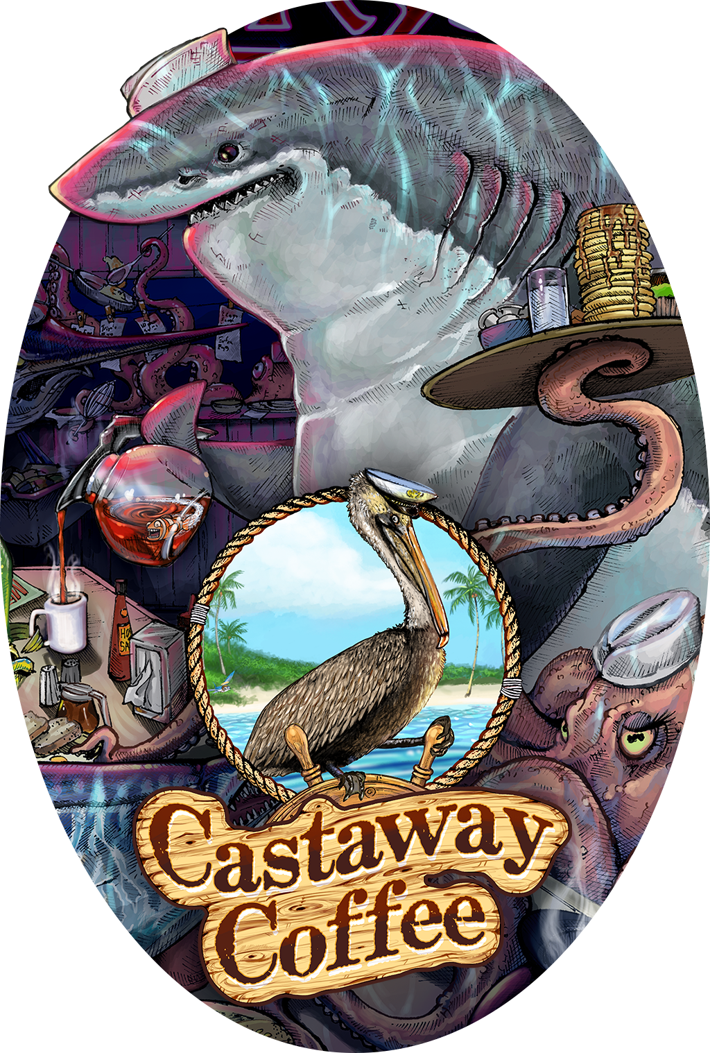 Shark Die Cut Sticker